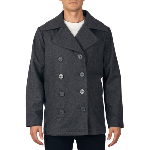 Alpine Swiss Mason Mens Wool Blend Classic Pea Coat Jacket